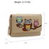 AGP1101 - Nude Flap Owl Design Purse / Wallet