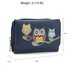 AGP1101 - Navy Flap Owl Design Purse / Wallet