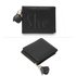 AGP1104 - Black Trifold Purse / Wallet With Charm