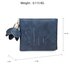 AGP1104 - Navy Trifold Purse / Wallet With Charm