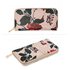 AGP1108 - Pink Floral Print Zip Around Purse / Wallet