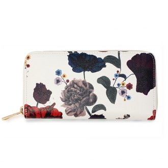 AGP1108 - Multi Color Floral Print Zip Around Purse / Wallet
