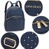AG00590 - Navy Quilt & Stud Backpack School Bag