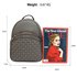 AG00590 - Grey Quilt & Stud Backpack School Bag