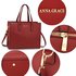 AG00592 - Burgundy Anna Grace Fashion Tote Bag