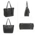 AG00595 - Black Anna Grace Fashion Tote Bag With Tassel