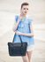 AG00595 - Navy Anna Grace Fashion Tote Bag With Tassel