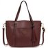 AG00595 - Burgundy Anna Grace Fashion Tote Bag With Tassel