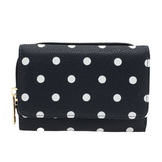 AGP1045B - Navy Polka Dot Design Purse/Wallet