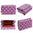 AGP1045B - Purple Polka Dot Design Purse/Wallet