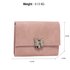 AGP1103 - Pink Flap Metal Butterfly Design Purse / Wallet