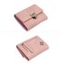 AGP1103 - Pink Flap Metal Butterfly Design Purse / Wallet