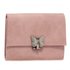 AGP1103 - Pink Flap Metal Butterfly Design Purse / Wallet