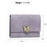 AGP1103 - Purple Flap Metal Butterfly Design Purse / Wallet