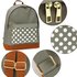 AG00620B - Grey Polka Dot Print Backpack School Bag