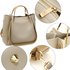 AG00610 - 3 Pieces Set Grey / Nude Women's Fashion Handbags