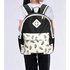 AG00619A - Black Leaves Print Backpack School Bag