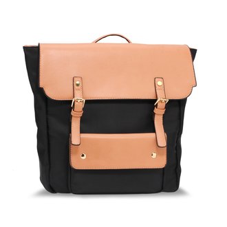 AG00617 - Black / Nude Backpack Rucksack School Bag