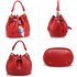 AG00615 - Red Drawstring Bucket Bag With Pouch