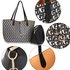 AG00567P - Reversible Black/Nude Large Tote Bag With Pouch