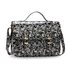 AG00672 - Black Floral Design Satchel