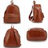AG00186G - Brown Backpack Rucksack School Bag