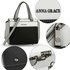 AG00694 - Black / White / Grey Women's Shoulder Handbag