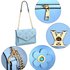 AG00626 - Blue Flap Twist Lock Cross Body Bag