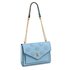 AG00626 - Blue Flap Twist Lock Cross Body Bag