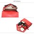 AG00626 - Red Flap Twist Lock Cross Body Bag