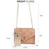 AG00626 - Pink Flap Twist Lock Cross Body Bag