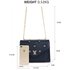 AG00626 - Navy Flap Twist Lock Cross Body Bag