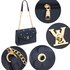 AG00626 - Navy Flap Twist Lock Cross Body Bag