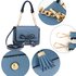 AG00654 - Blue Flap Tassel Cross Body Bag