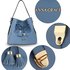 AG00656 - 3 Pieces Set Blue Women's Fashion Handbags