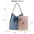 AG00656 - 3 Pieces Set Blue Women's Fashion Handbags