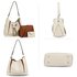 AG00670 - 3 Pieces Set Beige / Brown Women's Fashion Handbags