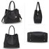 AG00648 - Black Anna Grace Fashion Tote Bag