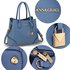 AG00648 - Blue Anna Grace Fashion Tote Bag