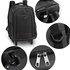 AGT1012  - Black Travel Backpack Rucksack With Wheels