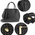 AG00644 - Black Fashion Croc Style Tote Bag