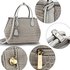 AG00644 - Grey Fashion Croc Style Tote Bag