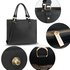 AG00646 - Black Anna Grace Fashion Tote Bag