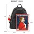 AG00674 - Black Backpack Rucksack With Bag Charm