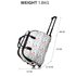 AGT1011A - Blue / White Travel Holdall Trolley Luggage With Wheels - CABIN APPROVED