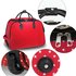 AGT1011B - Red Travel Holdall Trolley Luggage With Wheels - CABIN APPROVED