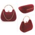 AGC00367 - Red Rhinestone Evening Wedding Clutch Bag