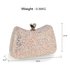 AGC00360A - Champagne Hard Case Diamante Crystal Clutch Bag