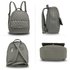 AG00712 - Grey Fashion Backpack School Bag