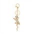 AGCK1039 - Gold Plated Crystal Lizard Bag Charm